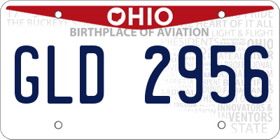 OH license plate GLD2956