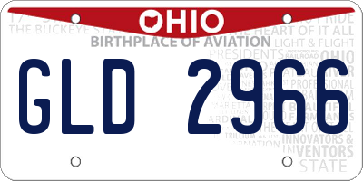 OH license plate GLD2966