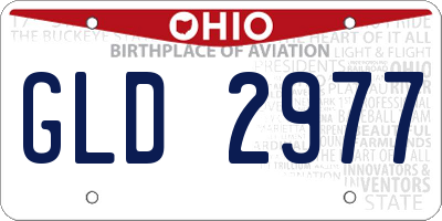 OH license plate GLD2977