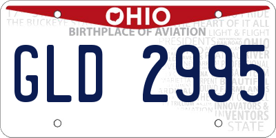 OH license plate GLD2995