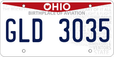 OH license plate GLD3035