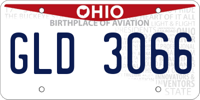 OH license plate GLD3066