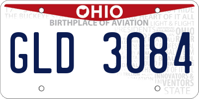 OH license plate GLD3084