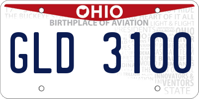 OH license plate GLD3100