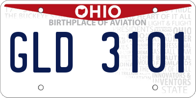 OH license plate GLD3101