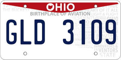 OH license plate GLD3109