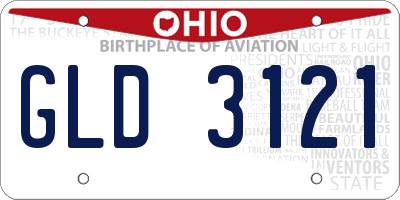 OH license plate GLD3121