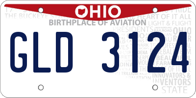 OH license plate GLD3124