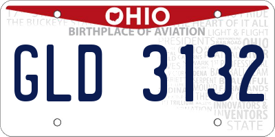 OH license plate GLD3132