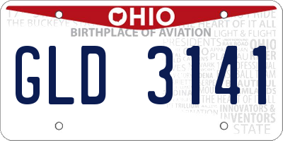 OH license plate GLD3141