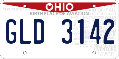 OH license plate GLD3142