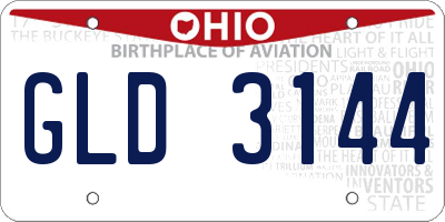 OH license plate GLD3144
