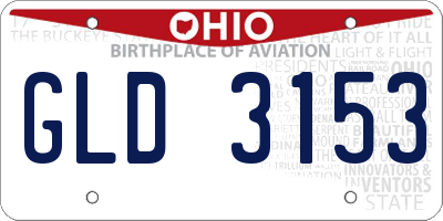 OH license plate GLD3153