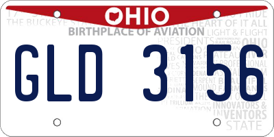 OH license plate GLD3156
