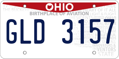 OH license plate GLD3157