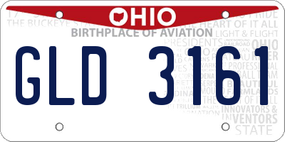 OH license plate GLD3161
