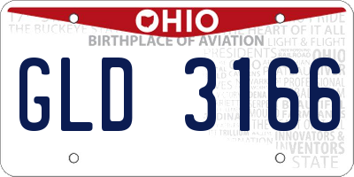 OH license plate GLD3166