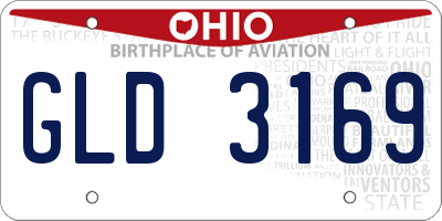OH license plate GLD3169