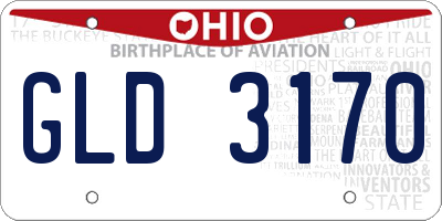 OH license plate GLD3170