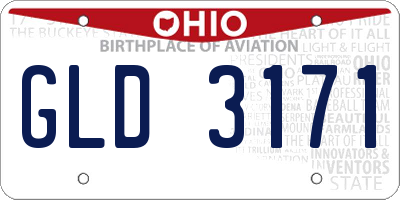 OH license plate GLD3171