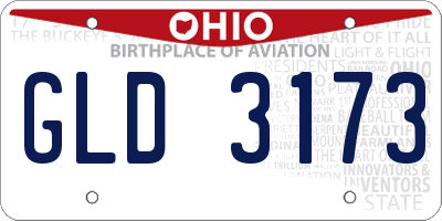 OH license plate GLD3173