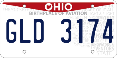 OH license plate GLD3174