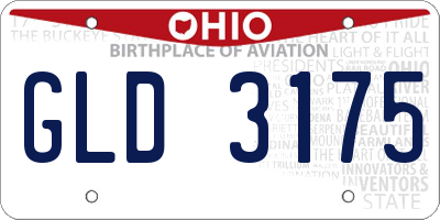 OH license plate GLD3175