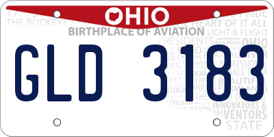 OH license plate GLD3183
