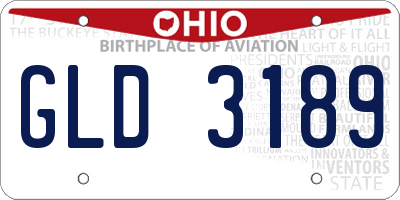 OH license plate GLD3189