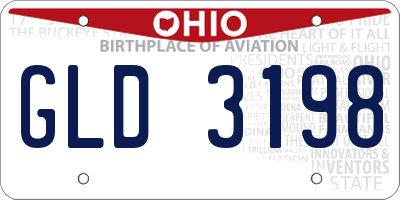 OH license plate GLD3198