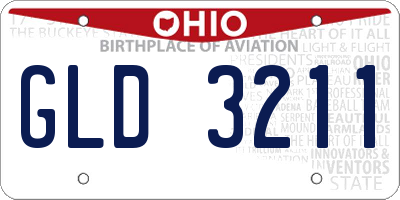 OH license plate GLD3211