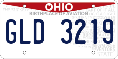 OH license plate GLD3219