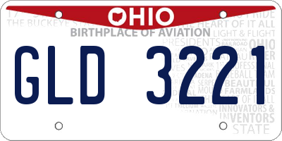 OH license plate GLD3221