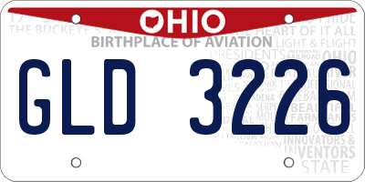 OH license plate GLD3226