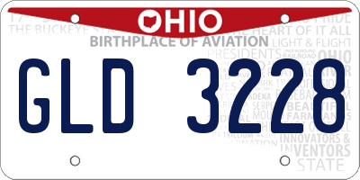OH license plate GLD3228