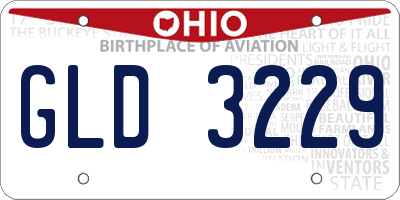 OH license plate GLD3229