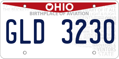 OH license plate GLD3230