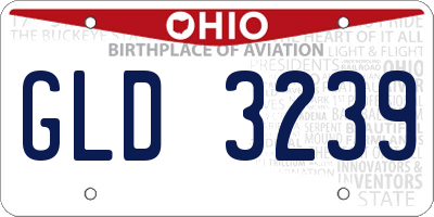 OH license plate GLD3239
