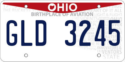 OH license plate GLD3245