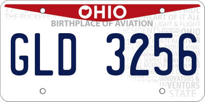OH license plate GLD3256
