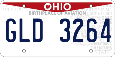 OH license plate GLD3264