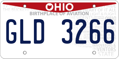 OH license plate GLD3266