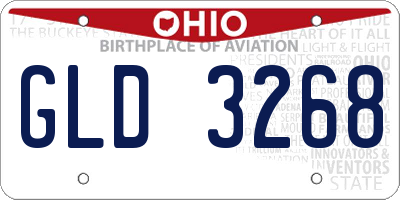 OH license plate GLD3268