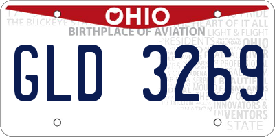 OH license plate GLD3269