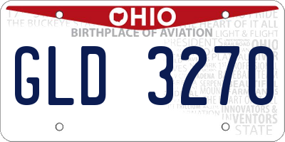 OH license plate GLD3270