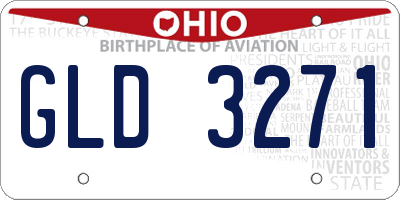 OH license plate GLD3271