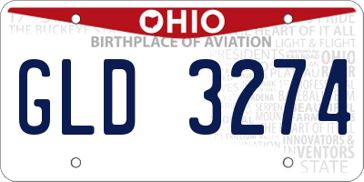 OH license plate GLD3274