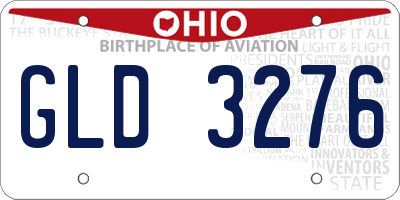 OH license plate GLD3276
