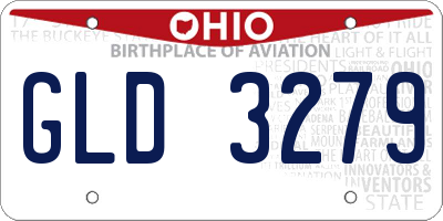 OH license plate GLD3279
