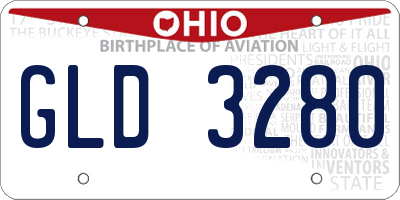 OH license plate GLD3280